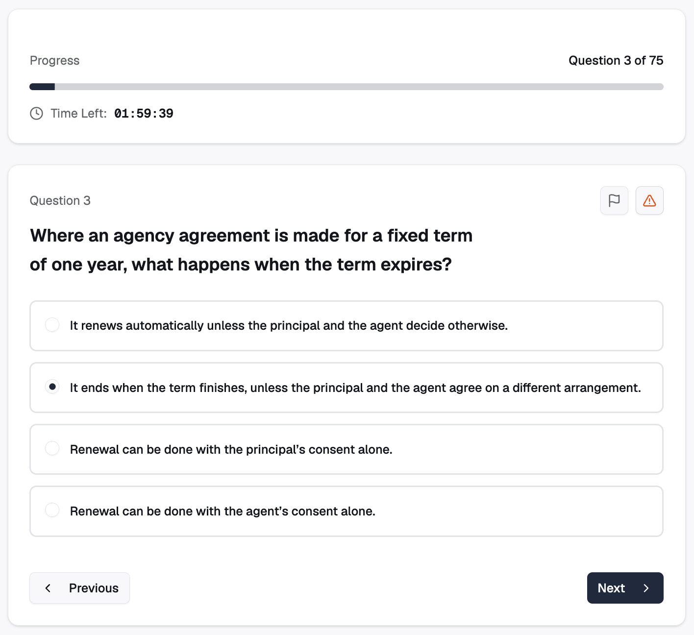 Realistic exam simulation