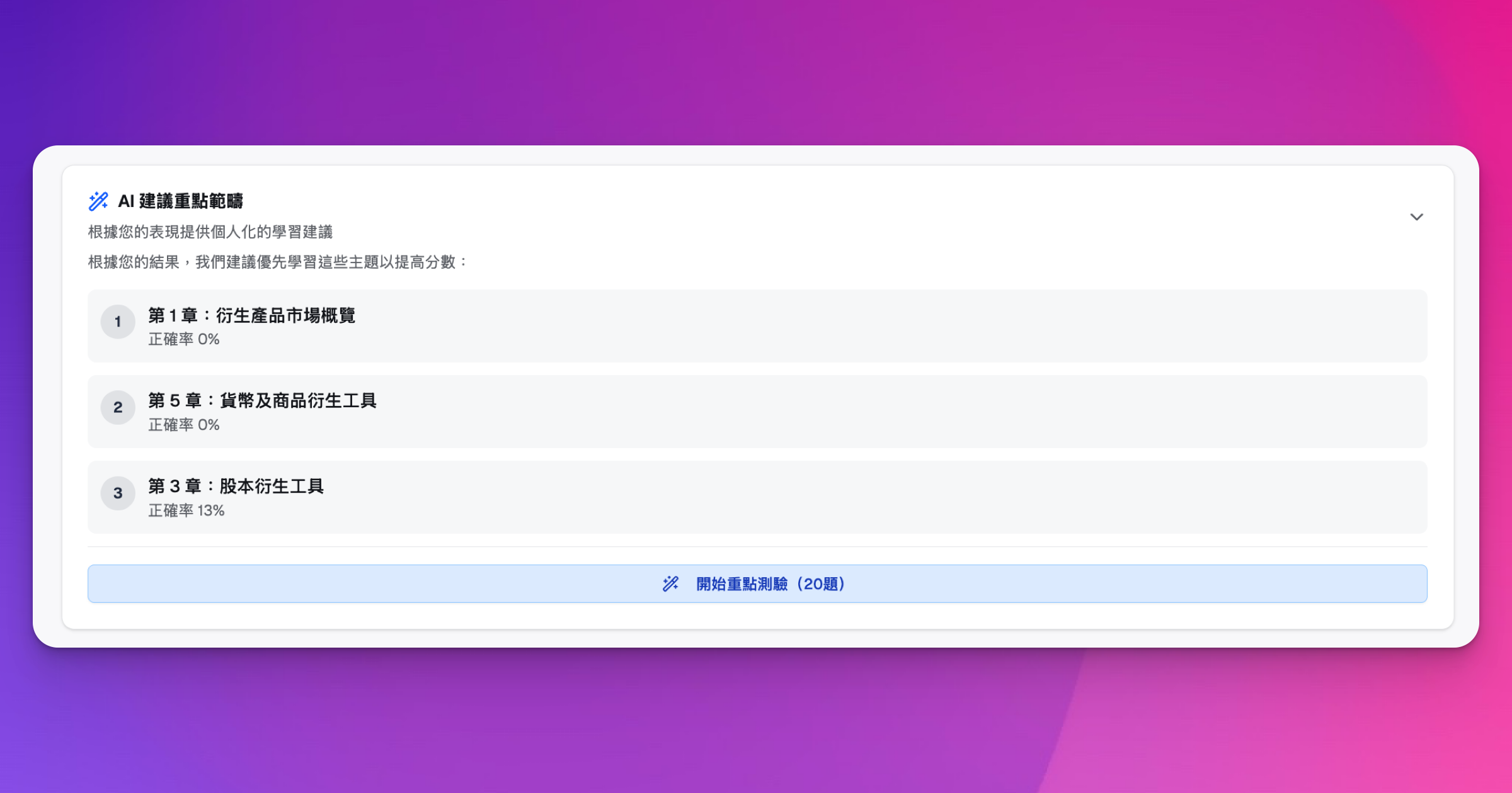 ExamPrep.hk AI 重點領域模式